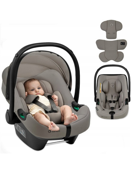 BN-LO-ASTRID_I-SIZE_BEIGE_TAUPE,Scoica auto, Lionelo, i-Size Astrid, 0-13 Kg, 40-87 cm, Cu maner si capotina reglabile, Cu prote