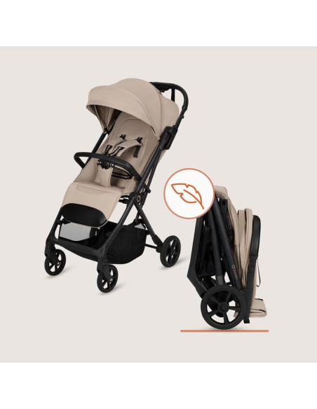 BN-LO-TANSI_BEIGE_SAND,Carucior sport, Lionelo, Tansi, Pliere automata, Ultracompact, Manevrare cu o mana, Roti cu tehnologie Gr