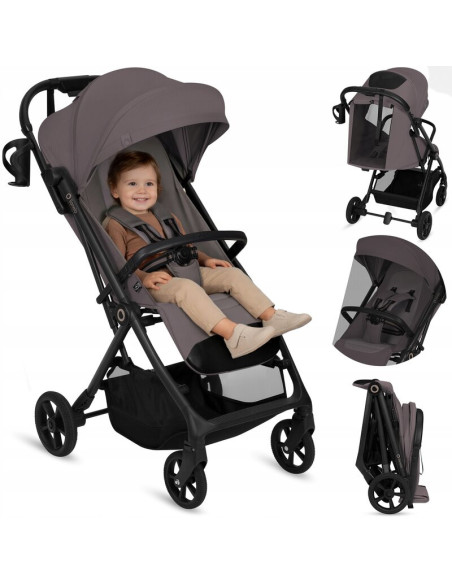 BN-LO-TANSI_BEIGE_TAUPE,Carucior sport, Lionelo, Tansi, Pliere automata, Ultracompact, Manevrare cu o mana, Roti cu tehnologie G