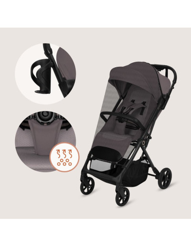 BN-LO-TANSI_BEIGE_TAUPE,Carucior sport, Lionelo, Tansi, Pliere automata, Ultracompact, Manevrare cu o mana, Roti cu tehnologie G