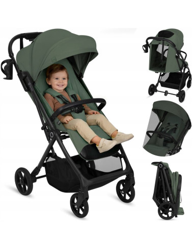 BN-LO-TANSI_GREEN_EMERALD,Carucior sport, Lionelo, Tansi, Pliere automata, Ultracompact, Manevrare cu o mana, Roti cu tehnologie