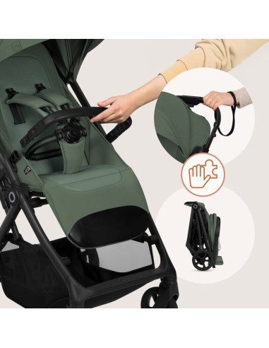 BN-LO-TANSI_GREEN_EMERALD,Carucior sport, Lionelo, Tansi, Pliere automata, Ultracompact, Manevrare cu o mana, Roti cu tehnologie
