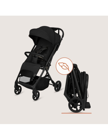 BN-LO-TANSI_BLACK_ONYX,Carucior sport, Lionelo, Tansi, Pliere automata, Ultracompact, Manevrare cu o mana, Roti cu tehnologie Gr