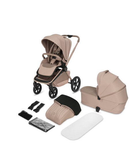 BN-LO-FREYA_2IN1_BEIGE_SAND,Carucior 2 in 1, Lionelo, Freya, Landou si salteluta ventilate, Pliabil, Reglare spatar-3 pozitii, S