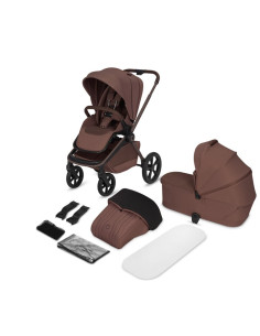 BN-LO-FREYA_2IN1_BROWN_CHOCOLATE,Carucior 2 in 1, Lionelo, Freya, Landou si salteluta ventilate, Pliabil, Reglare spatar-3 pozit