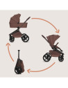 BN-LO-FREYA_2IN1_BROWN_CHOCOLATE,Carucior 2 in 1, Lionelo, Freya, Landou si salteluta ventilate, Pliabil, Reglare spatar-3 pozit