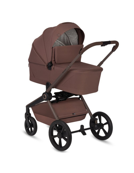 BN-LO-FREYA_2IN1_BROWN_CHOCOLATE,Carucior 2 in 1, Lionelo, Freya, Landou si salteluta ventilate, Pliabil, Reglare spatar-3 pozit