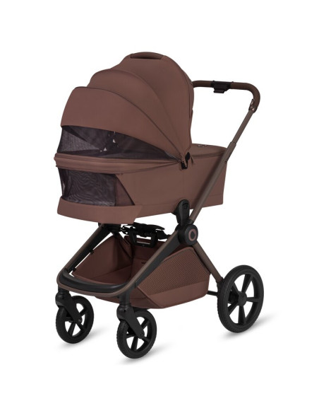 BN-LO-FREYA_2IN1_BROWN_CHOCOLATE,Carucior 2 in 1, Lionelo, Freya, Landou si salteluta ventilate, Pliabil, Reglare spatar-3 pozit