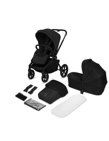BN-LO-FREYA_2IN1_BLACK_ONYX,Carucior 2 in 1, Lionelo, Freya, Landou si salteluta ventilate, Pliabil, Reglare spatar-3 pozitii, S