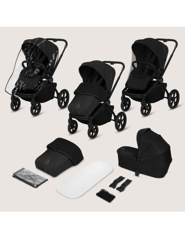 BN-LO-FREYA_2IN1_BLACK_ONYX,Carucior 2 in 1, Lionelo, Freya, Landou si salteluta ventilate, Pliabil, Reglare spatar-3 pozitii, S
