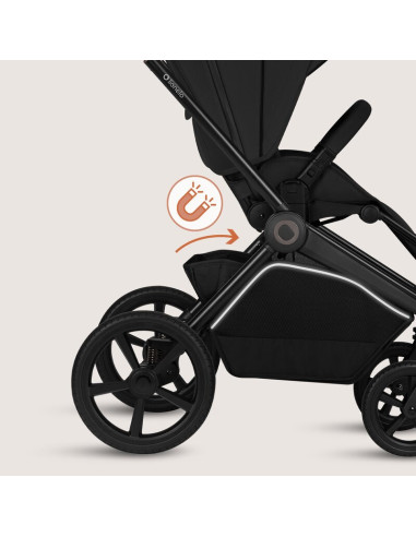 BN-LO-FREYA_2IN1_BLACK_ONYX,Carucior 2 in 1, Lionelo, Freya, Landou si salteluta ventilate, Pliabil, Reglare spatar-3 pozitii, S