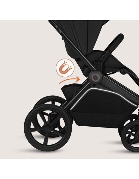 BN-LO-FREYA_2IN1_BLACK_ONYX,Carucior 2 in 1, Lionelo, Freya, Landou si salteluta ventilate, Pliabil, Reglare spatar-3 pozitii, S