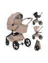 BN-LO-FREYA_3IN1_BEIGE_SAND,Carucior 3 in 1, Lionelo, Freya, Cu scoica ADAC, Landou si salteluta ventilate, Pliabil, Reglare spa