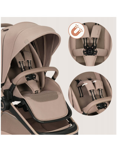 BN-LO-FREYA_3IN1_BEIGE_SAND,Carucior 3 in 1, Lionelo, Freya, Cu scoica ADAC, Landou si salteluta ventilate, Pliabil, Reglare spa