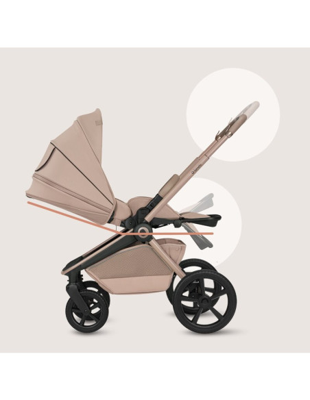 BN-LO-FREYA_3IN1_BEIGE_SAND,Carucior 3 in 1, Lionelo, Freya, Cu scoica ADAC, Landou si salteluta ventilate, Pliabil, Reglare spa