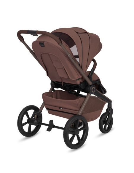 BN-LO-FREYA_3IN1_BROWN_CHOCOLATE,Carucior 3 in 1, Lionelo, Freya, Cu scoica ADAC, Landou si salteluta ventilate, Pliabil, Reglar