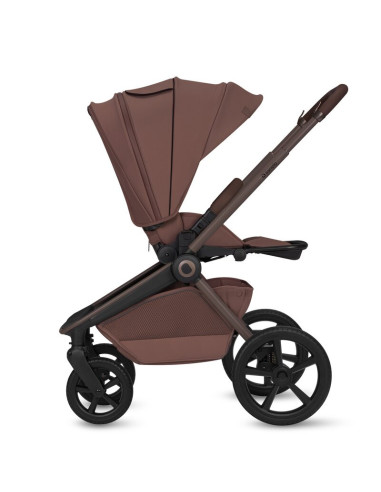 BN-LO-FREYA_3IN1_BROWN_CHOCOLATE,Carucior 3 in 1, Lionelo, Freya, Cu scoica ADAC, Landou si salteluta ventilate, Pliabil, Reglar