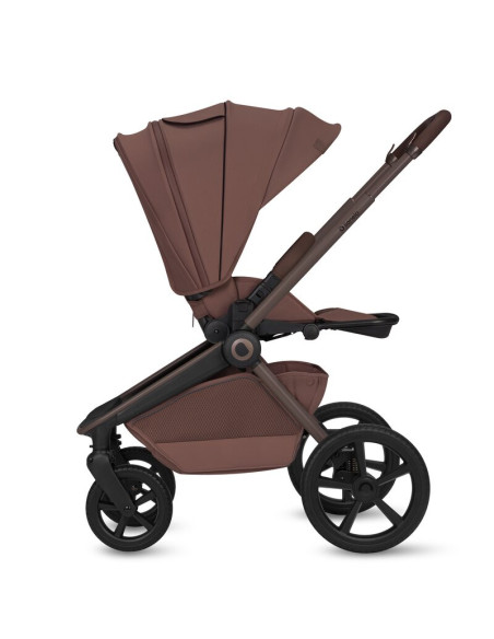 BN-LO-FREYA_3IN1_BROWN_CHOCOLATE,Carucior 3 in 1, Lionelo, Freya, Cu scoica ADAC, Landou si salteluta ventilate, Pliabil, Reglar