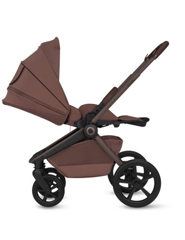 BN-LO-FREYA_3IN1_BROWN_CHOCOLATE,Carucior 3 in 1, Lionelo, Freya, Cu scoica ADAC, Landou si salteluta ventilate, Pliabil, Reglar