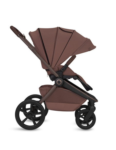 BN-LO-FREYA_3IN1_BROWN_CHOCOLATE,Carucior 3 in 1, Lionelo, Freya, Cu scoica ADAC, Landou si salteluta ventilate, Pliabil, Reglar