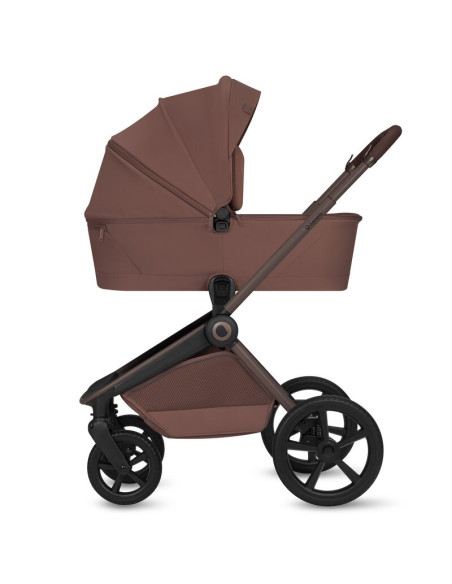 BN-LO-FREYA_3IN1_BROWN_CHOCOLATE,Carucior 3 in 1, Lionelo, Freya, Cu scoica ADAC, Landou si salteluta ventilate, Pliabil, Reglar