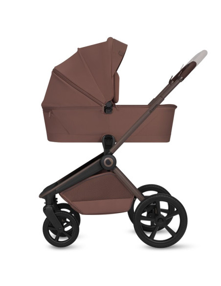 BN-LO-FREYA_3IN1_BROWN_CHOCOLATE,Carucior 3 in 1, Lionelo, Freya, Cu scoica ADAC, Landou si salteluta ventilate, Pliabil, Reglar