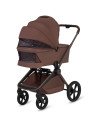 BN-LO-FREYA_3IN1_BROWN_CHOCOLATE,Carucior 3 in 1, Lionelo, Freya, Cu scoica ADAC, Landou si salteluta ventilate, Pliabil, Reglar