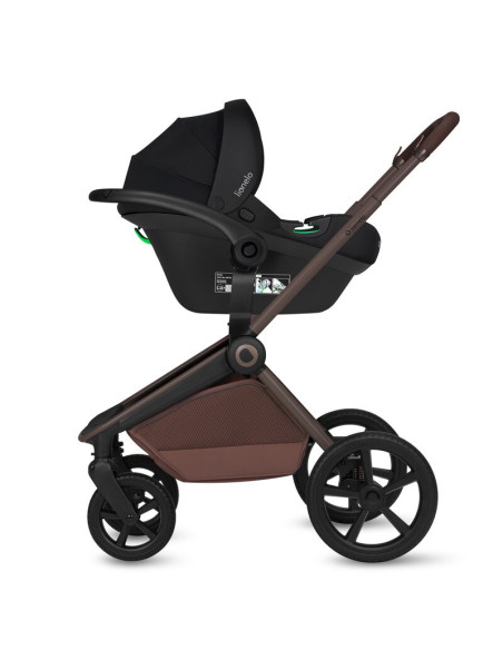 BN-LO-FREYA_3IN1_BROWN_CHOCOLATE,Carucior 3 in 1, Lionelo, Freya, Cu scoica ADAC, Landou si salteluta ventilate, Pliabil, Reglar
