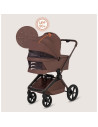 BN-LO-FREYA_3IN1_BROWN_CHOCOLATE,Carucior 3 in 1, Lionelo, Freya, Cu scoica ADAC, Landou si salteluta ventilate, Pliabil, Reglar