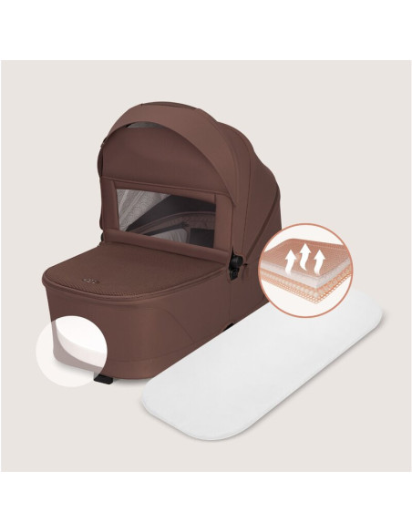 BN-LO-FREYA_3IN1_BROWN_CHOCOLATE,Carucior 3 in 1, Lionelo, Freya, Cu scoica ADAC, Landou si salteluta ventilate, Pliabil, Reglar