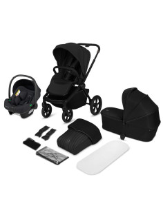 BN-LO-FREYA_3IN1_BLACK_ONYX,Carucior 3 in 1, Lionelo, Freya, Cu scoica ADAC, Landou si salteluta ventilate, Pliabil, Reglare spa