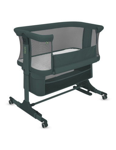 BN-LO-JODIE_GREEN_GRAPHITE,Patut co-sleeper, Lionelo, Jodie, Multifunctional, Reglabil in 6 pozitii pe inaltime, Saltea cu densi