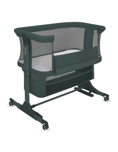 BN-LO-JODIE_GREEN_GRAPHITE,Patut co-sleeper, Lionelo, Jodie, Multifunctional, Reglabil in 6 pozitii pe inaltime, Saltea cu densi
