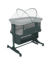 BN-LO-JODIE_GREEN_GRAPHITE,Patut co-sleeper, Lionelo, Jodie, Multifunctional, Reglabil in 6 pozitii pe inaltime, Saltea cu densi