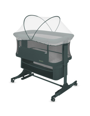 BN-LO-JODIE_GREEN_GRAPHITE,Patut co-sleeper, Lionelo, Jodie, Multifunctional, Reglabil in 6 pozitii pe inaltime, Saltea cu densi