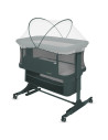 BN-LO-JODIE_GREEN_GRAPHITE,Patut co-sleeper, Lionelo, Jodie, Multifunctional, Reglabil in 6 pozitii pe inaltime, Saltea cu densi