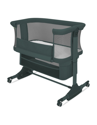 BN-LO-JODIE_GREEN_GRAPHITE,Patut co-sleeper, Lionelo, Jodie, Multifunctional, Reglabil in 6 pozitii pe inaltime, Saltea cu densi