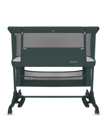 BN-LO-JODIE_GREEN_GRAPHITE,Patut co-sleeper, Lionelo, Jodie, Multifunctional, Reglabil in 6 pozitii pe inaltime, Saltea cu densi