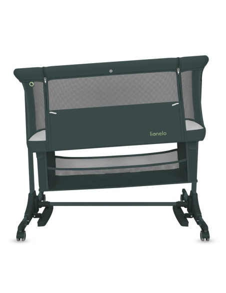 BN-LO-JODIE_GREEN_GRAPHITE,Patut co-sleeper, Lionelo, Jodie, Multifunctional, Reglabil in 6 pozitii pe inaltime, Saltea cu densi