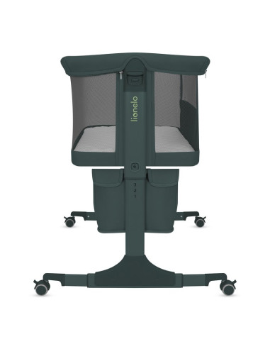 BN-LO-JODIE_GREEN_GRAPHITE,Patut co-sleeper, Lionelo, Jodie, Multifunctional, Reglabil in 6 pozitii pe inaltime, Saltea cu densi