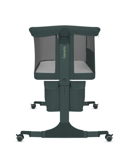 BN-LO-JODIE_GREEN_GRAPHITE,Patut co-sleeper, Lionelo, Jodie, Multifunctional, Reglabil in 6 pozitii pe inaltime, Saltea cu densi