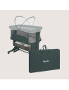 BN-LO-JODIE_GREEN_GRAPHITE,Patut co-sleeper, Lionelo, Jodie, Multifunctional, Reglabil in 6 pozitii pe inaltime, Saltea cu densi