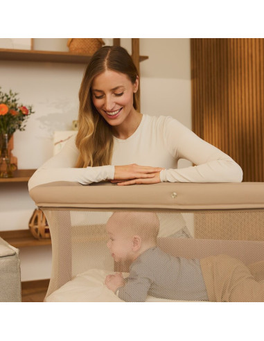 BN-LO-JODIE_GREEN_GRAPHITE,Patut co-sleeper, Lionelo, Jodie, Multifunctional, Reglabil in 6 pozitii pe inaltime, Saltea cu densi