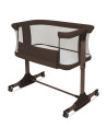BN-LO-PARI_BROWN_CHOCOLATE,Patut co-sleeper, Lionelo, Pari, Multifunctional, Cu leganare, Reglabil in 6 pozitii pe inaltime, Sal