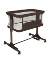 BN-LO-PARI_BROWN_CHOCOLATE,Patut co-sleeper, Lionelo, Pari, Multifunctional, Cu leganare, Reglabil in 6 pozitii pe inaltime, Sal
