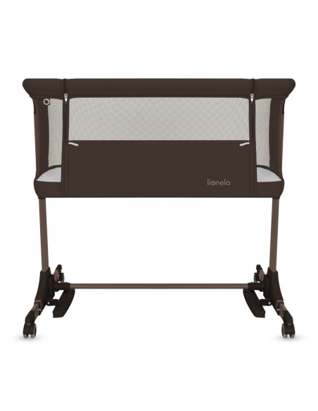 BN-LO-PARI_BROWN_CHOCOLATE,Patut co-sleeper, Lionelo, Pari, Multifunctional, Cu leganare, Reglabil in 6 pozitii pe inaltime, Sal