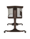 BN-LO-PARI_BROWN_CHOCOLATE,Patut co-sleeper, Lionelo, Pari, Multifunctional, Cu leganare, Reglabil in 6 pozitii pe inaltime, Sal