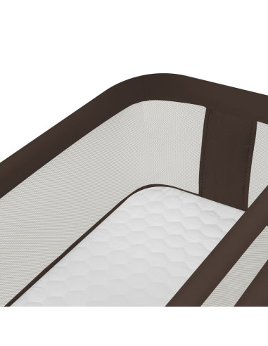 BN-LO-PARI_BROWN_CHOCOLATE,Patut co-sleeper, Lionelo, Pari, Multifunctional, Cu leganare, Reglabil in 6 pozitii pe inaltime, Sal