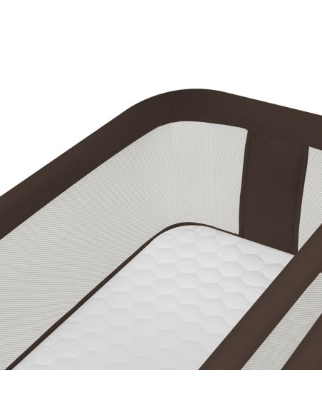BN-LO-PARI_BROWN_CHOCOLATE,Patut co-sleeper, Lionelo, Pari, Multifunctional, Cu leganare, Reglabil in 6 pozitii pe inaltime, Sal
