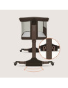 BN-LO-PARI_BROWN_CHOCOLATE,Patut co-sleeper, Lionelo, Pari, Multifunctional, Cu leganare, Reglabil in 6 pozitii pe inaltime, Sal